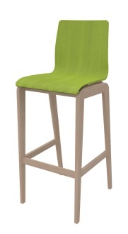 siège haut Adell - coque bois